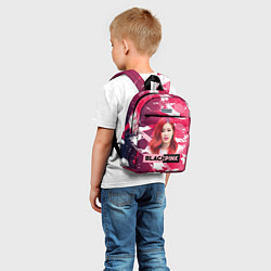 Детский рюкзак Роза розовый камуфляж, цвет: 3D-принт — фото 2