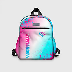 Детский рюкзак Warframe neon gradient style: надпись, символ