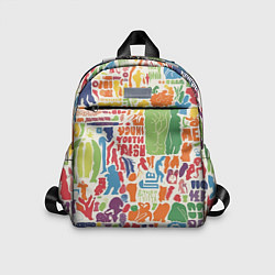Детский рюкзак Красочные каракули, цвет: 3D-принт