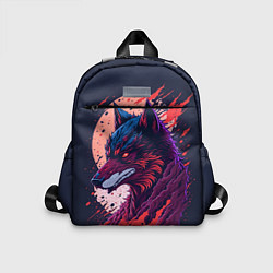 Детский рюкзак Нейросетевой волк, цвет: 3D-принт