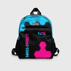 Детский рюкзак Mass Effect - neon gradient: надпись, символ