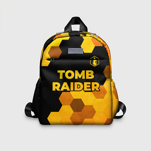 Детский рюкзак Tomb Raider - gold gradient: символ сверху / 3D-принт – фото 1
