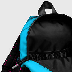 Детский рюкзак Death Stranding - neon gradient: надпись, символ, цвет: 3D-принт — фото 2