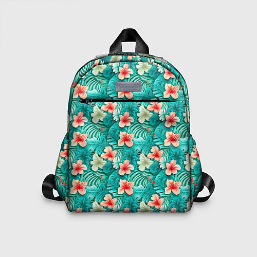 Детский рюкзак Летние цветочки паттерн / 3D-принт – фото 1