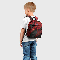 Детский рюкзак Red black texture, цвет: 3D-принт — фото 2