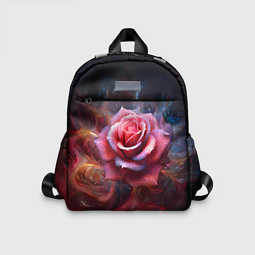 Детский рюкзак Алая космическая роза - Нейросеть / 3D-принт – фото 1