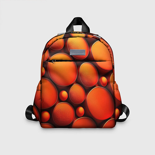 Детский рюкзак Оранжевы е круглые плиты / 3D-принт – фото 1