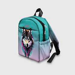 Детский рюкзак Волчья морда - поп-арт, цвет: 3D-принт — фото 2