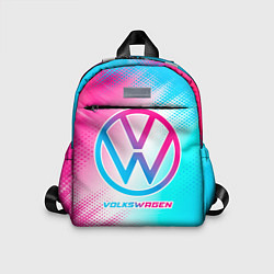 Детский рюкзак Volkswagen neon gradient style, цвет: 3D-принт