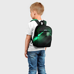 Детский рюкзак Герб РФ зеленый черный фон, цвет: 3D-принт — фото 2