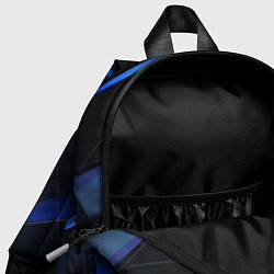 Детский рюкзак Черная и голубая текстура, цвет: 3D-принт — фото 2
