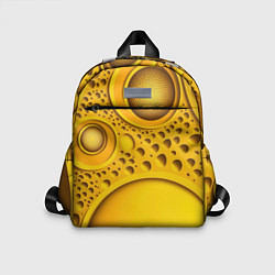 Детский рюкзак Желтая объемная текстура, цвет: 3D-принт