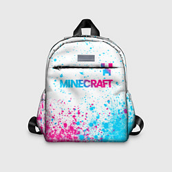Детский рюкзак Minecraft neon gradient style: символ сверху