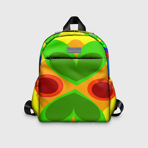 Детский рюкзак Цветные плавные фигуры / 3D-принт – фото 1