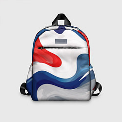 Детский рюкзак Абстракция в цветах флага России, цвет: 3D-принт