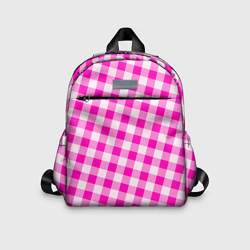 Детский рюкзак Розовая клетка Барби / 3D-принт – фото 1