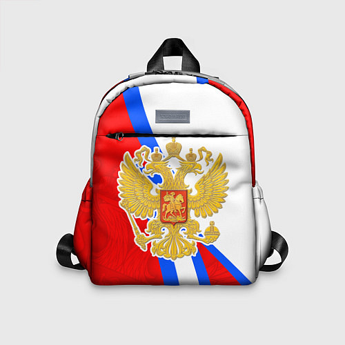 Детский рюкзак Герб РФ - Российский триколор / 3D-принт – фото 1
