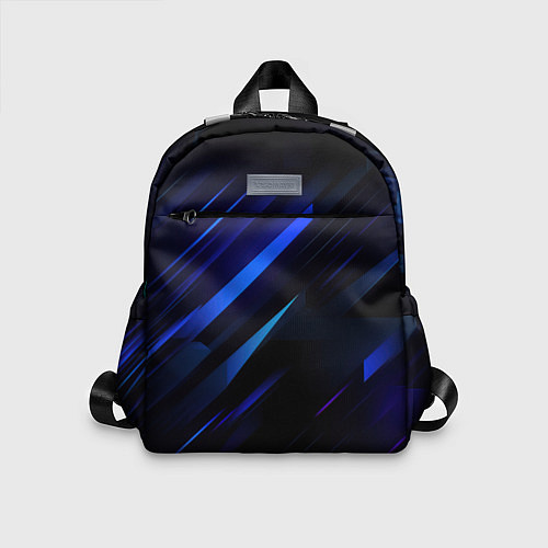 Детский рюкзак Blue black texture / 3D-принт – фото 1