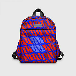 Детский рюкзак Ретро молнии красно-синие, цвет: 3D-принт