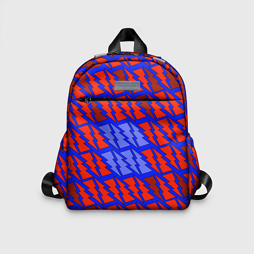 Детский рюкзак Ретро молнии красно-синие / 3D-принт – фото 1