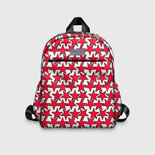 Детский рюкзак Ретро звёзды красные / 3D-принт – фото 1