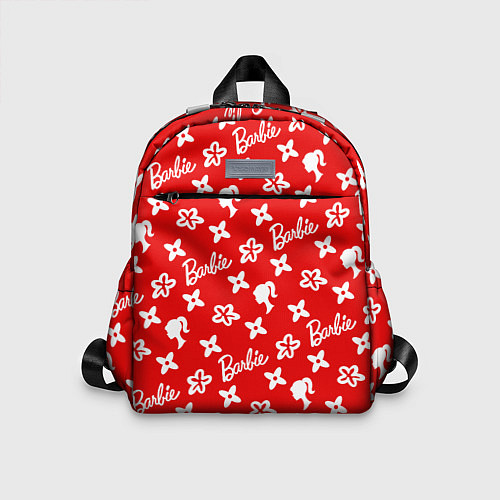 Детский рюкзак Барби паттерн красный / 3D-принт – фото 1
