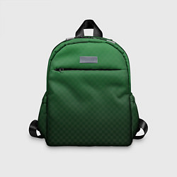 Детский рюкзак Зелёная клетка с градиентом, цвет: 3D-принт