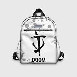 Детский рюкзак Doom glitch на светлом фоне