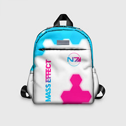 Детский рюкзак Mass Effect neon gradient style: надпись, символ