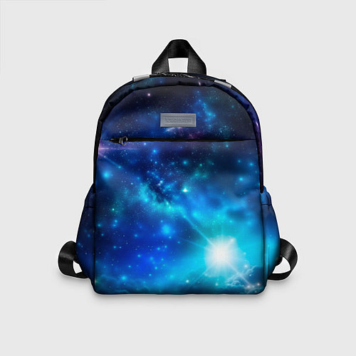 Детский рюкзак Звёздный космос чёрно-синий / 3D-принт – фото 1