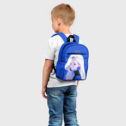 Детский рюкзак Аниме- девушка в синем, цвет: 3D-принт — фото 2
