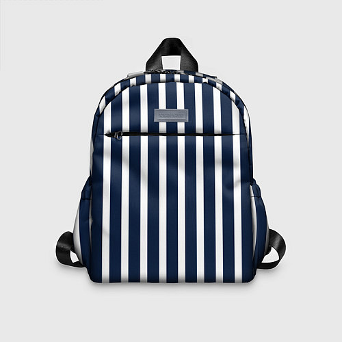 Детский рюкзак Полосы тёмно-синие морской / 3D-принт – фото 1