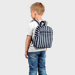 Детский рюкзак Полосы тёмно-синие морской, цвет: 3D-принт — фото 2