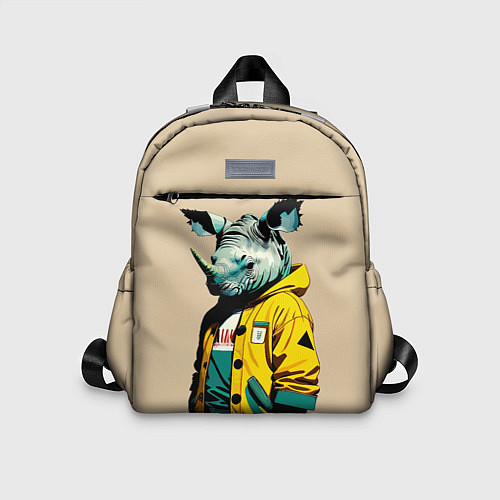 Детский рюкзак Dude rhino - urban style / 3D-принт – фото 1