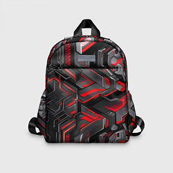 Детский рюкзак Красная кибер-броня, цвет: 3D-принт