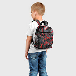 Детский рюкзак Красная кибер-броня, цвет: 3D-принт — фото 2