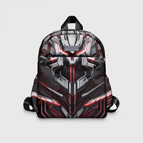 Детский рюкзак Красная кибер броня / 3D-принт – фото 1