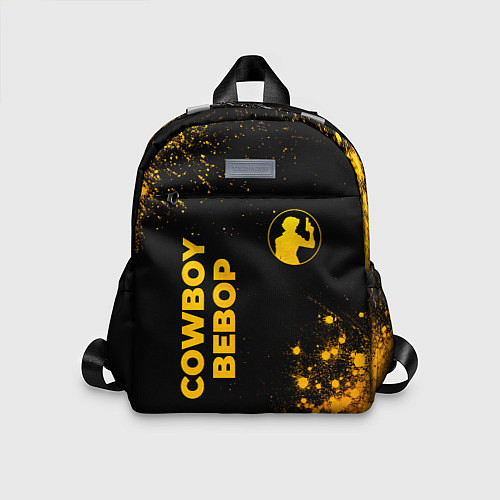Детский рюкзак Cowboy Bebop - gold gradient: надпись, символ / 3D-принт – фото 1