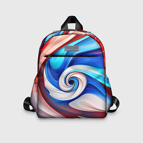 Детский рюкзак Волны в цвете флага РФ / 3D-принт – фото 1