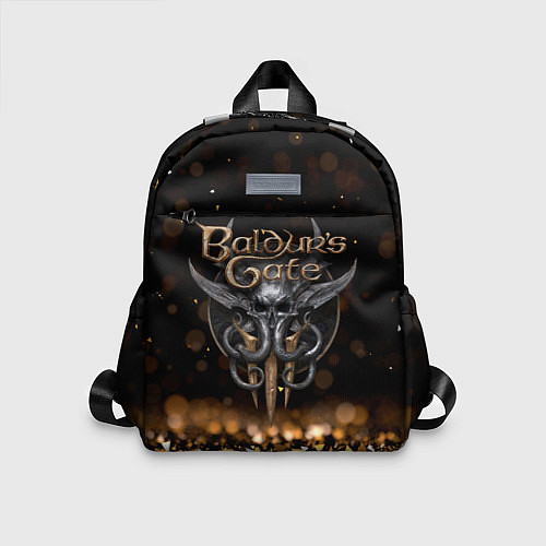 Детский рюкзак Baldurs Gate 3 logo dark gold logo / 3D-принт – фото 1