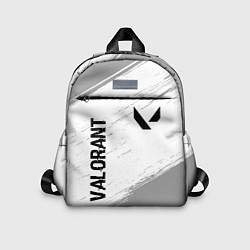Детский рюкзак Valorant glitch на светлом фоне: надпись, символ