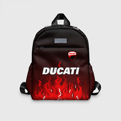 Детский рюкзак Ducati- красное пламя / 3D-принт – фото 1