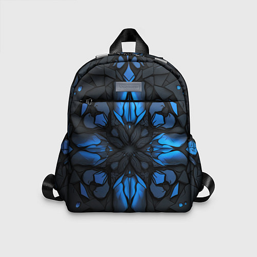 Детский рюкзак Синий абстрактный узор на плитах / 3D-принт – фото 1