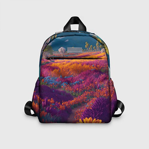 Детский рюкзак Цветочный луг / 3D-принт – фото 1