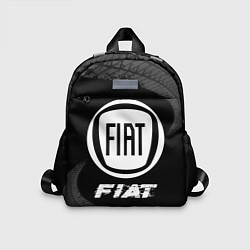 Детский рюкзак Fiat speed на темном фоне со следами шин, цвет: 3D-принт