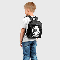 Детский рюкзак Fiat speed на темном фоне со следами шин, цвет: 3D-принт — фото 2