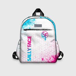 Детский рюкзак Sally Face neon gradient style: надпись, символ, цвет: 3D-принт