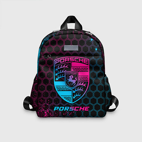 Детский рюкзак Porsche - neon gradient / 3D-принт – фото 1