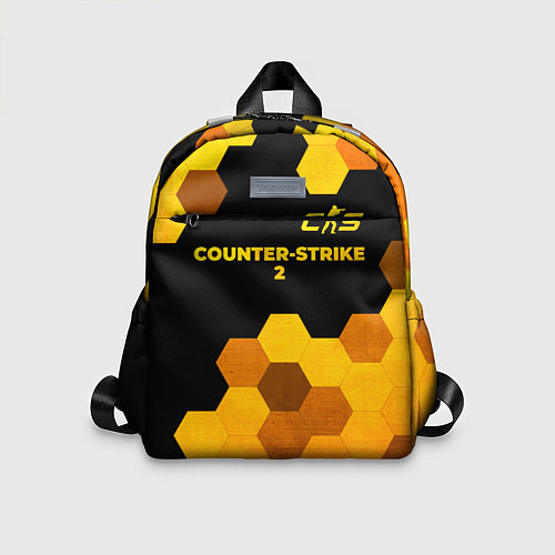 Детский рюкзак Counter-Strike 2 - gold gradient: символ сверху / 3D-принт – фото 1