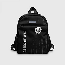 Детский рюкзак Gears of War glitch на темном фоне: надпись, симво